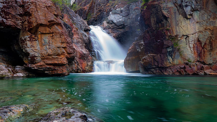 Myra Falls, Strathcona Park, British Columbia, river, Canada, water, rocks, stones HD wallpaper