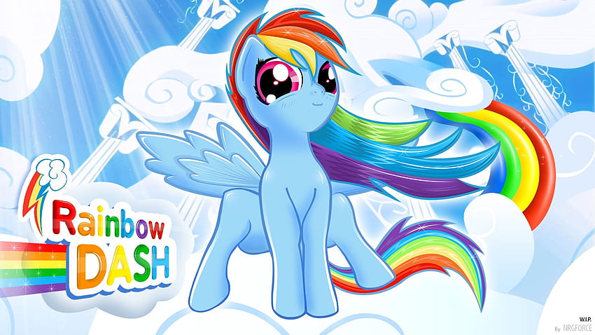 моето малко пони Rainbow Dash Високо качество, бебе пони HD тапет