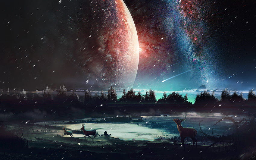 Universe Scenery , Digital Universe HD wallpaper