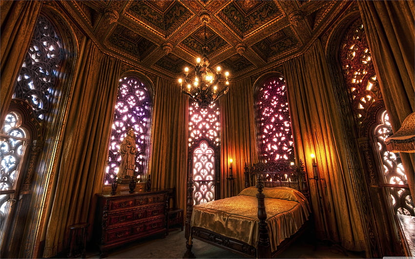 Hearst Castle Bedroom - VIP, Castle Interior HD wallpaper