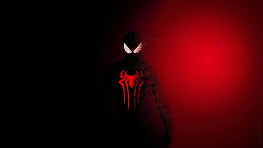 Spiderman Neonrot & Cyan, Rot und Cyan HD-Hintergrundbild