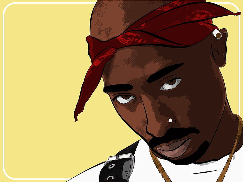 Tupac Shakur. My twist on a pop art style portrait of Tupac, 2Pac Cartoon  HD wallpaper | Pxfuel