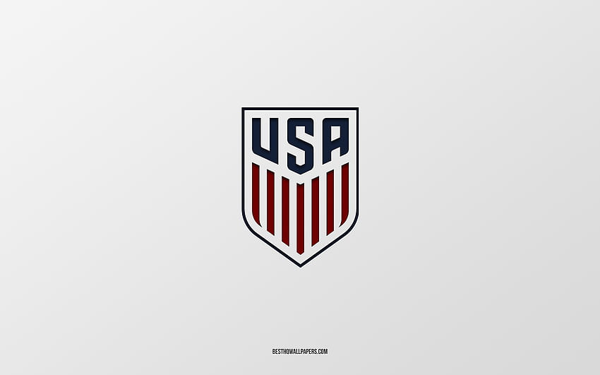 USA national soccer team, white background, football team, emblem, CONCACAF, USA, football, USA national soccer team logo, North America HD wallpaper