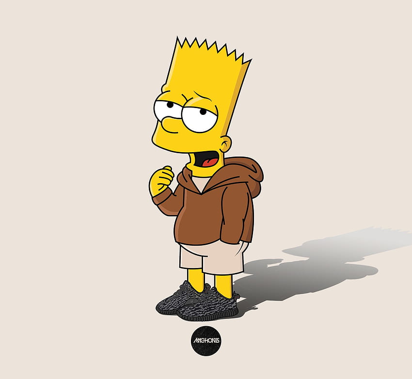 Bart Simpson Instagram 94592, Bart Simpson Yeezy papel de parede HD