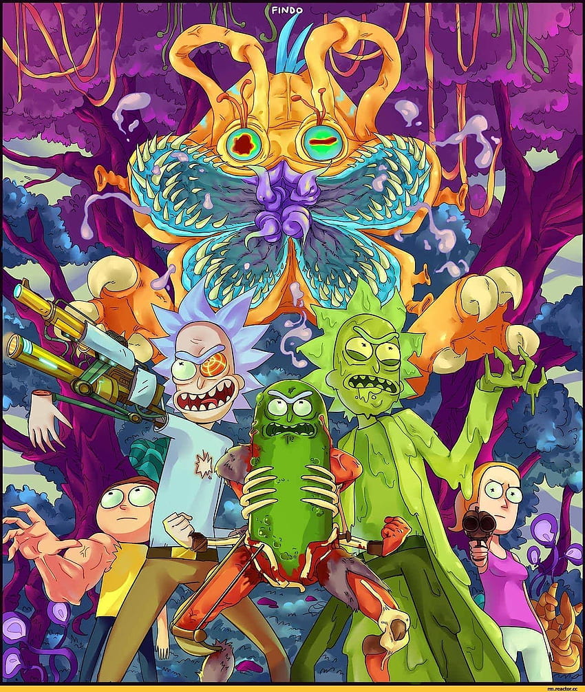 Latar Belakang Rick And Morty, Karakter Rick dan Morty wallpaper ponsel HD