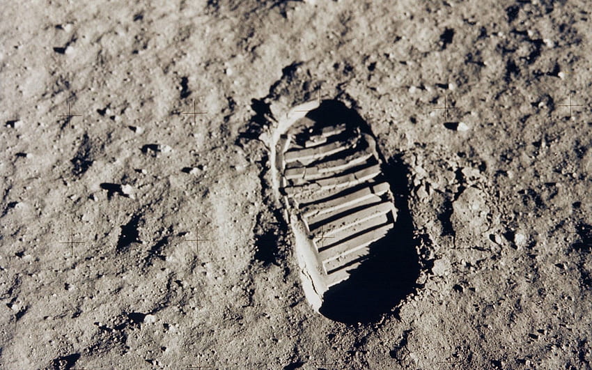 Moon landing foot print, science, NASA, Moon HD wallpaper
