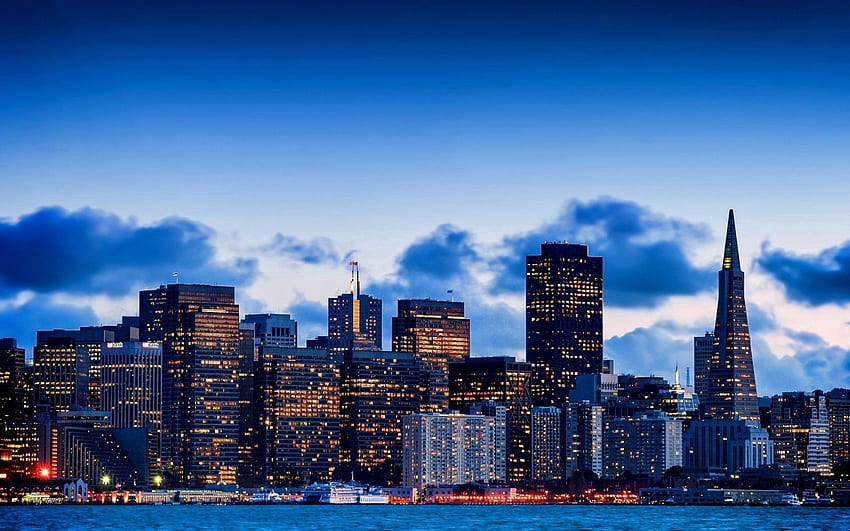 Cities, Night, Usa, Panorama, California, San Francisco HD wallpaper