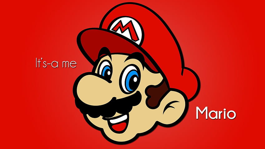 Nintendo 비디오 게임 미니멀리즘 Mario Super Mario 디지털 아트 Nintendo 64 벡터 아트., Mario Hat HD 월페이퍼