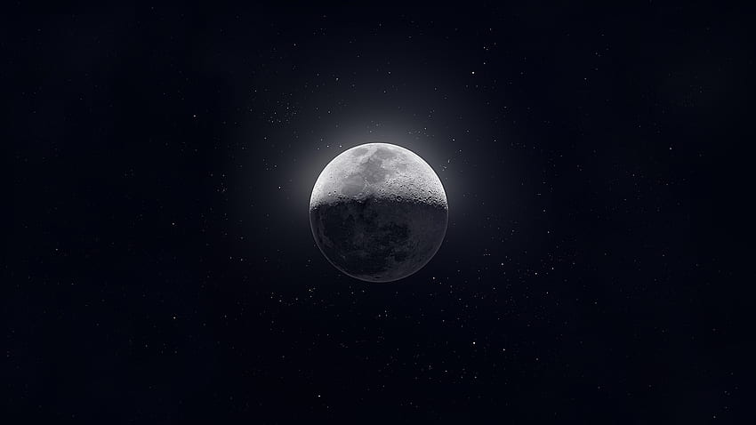 Mondhintergrund aus dem 50k-Schuss-Mosaik. : HD-Hintergrundbild