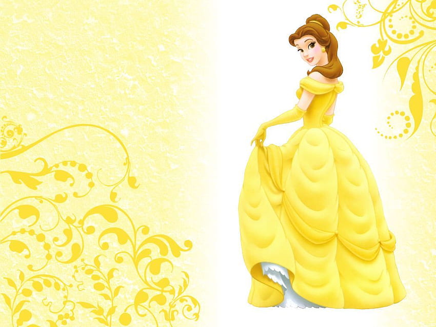 Disney Princess Belle, minimalistyczna księżniczka Tapeta HD