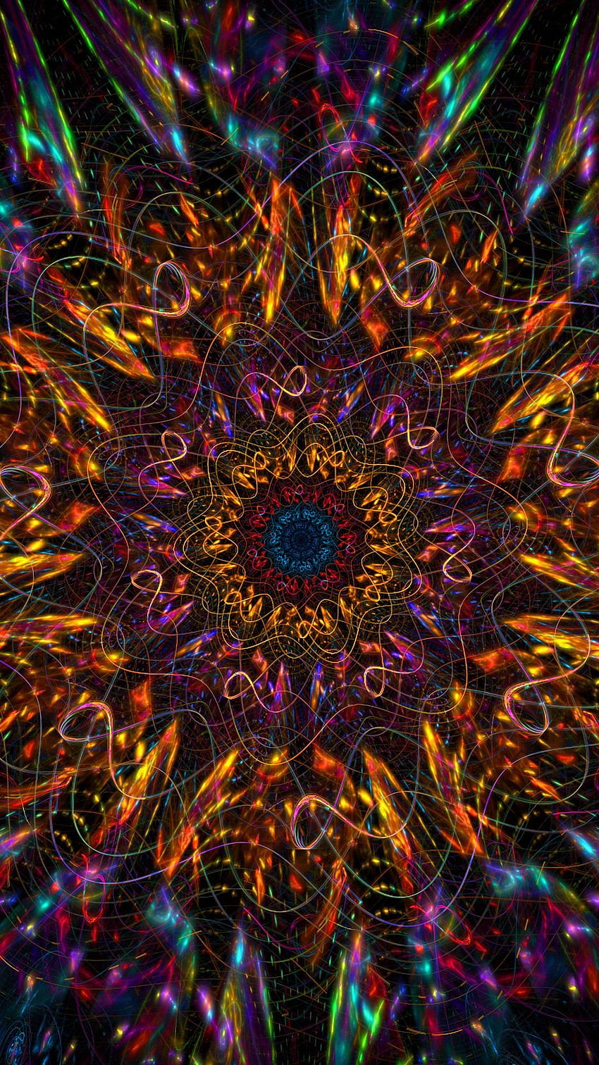 Seni Mandala, Trippy Mandala wallpaper ponsel HD