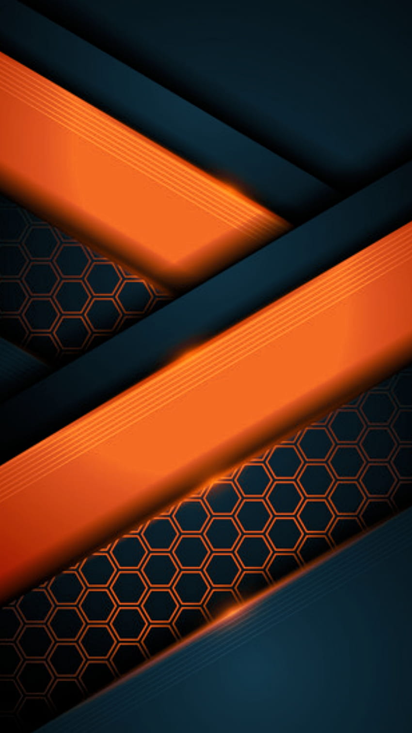 blue orange tech neon, digital, amoled, material, modern, design, pattern, abstract, iphone, creative, mesh HD phone wallpaper