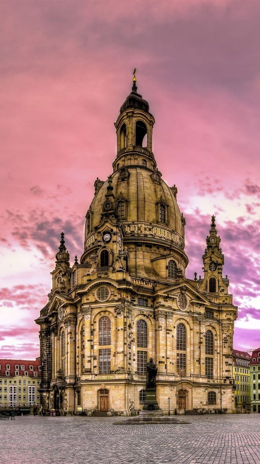 Dresden, Germany, buildings, houses, dusk HD phone wallpaper