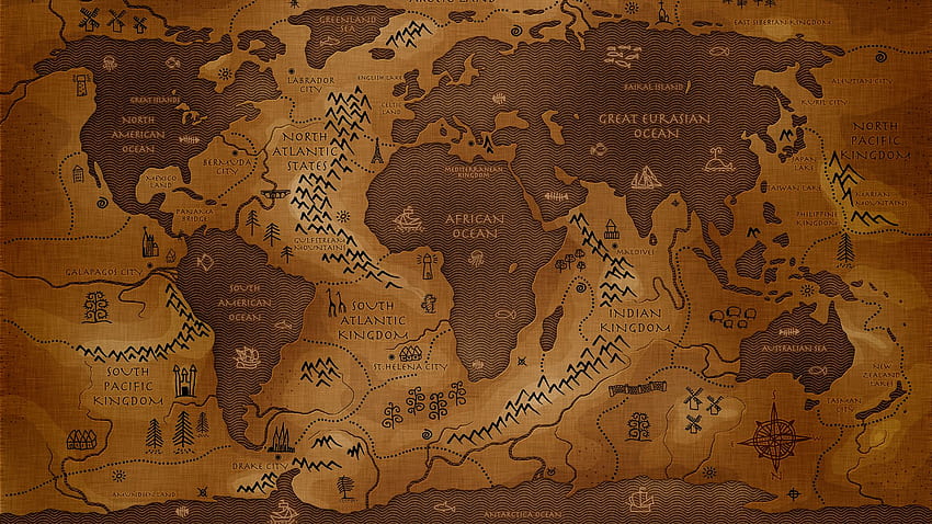 Карта, карта на World of Warcraft HD тапет