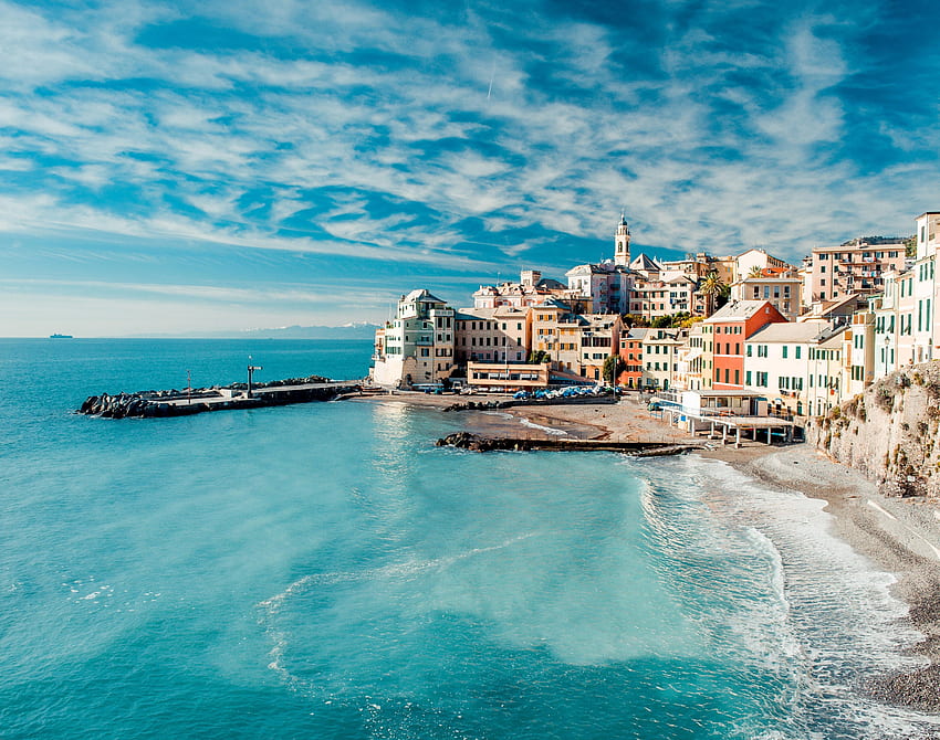 イタリア、海、美しい、素敵な、ビーチ、休暇、夏、目的地、かなり、ドック 高画質の壁紙