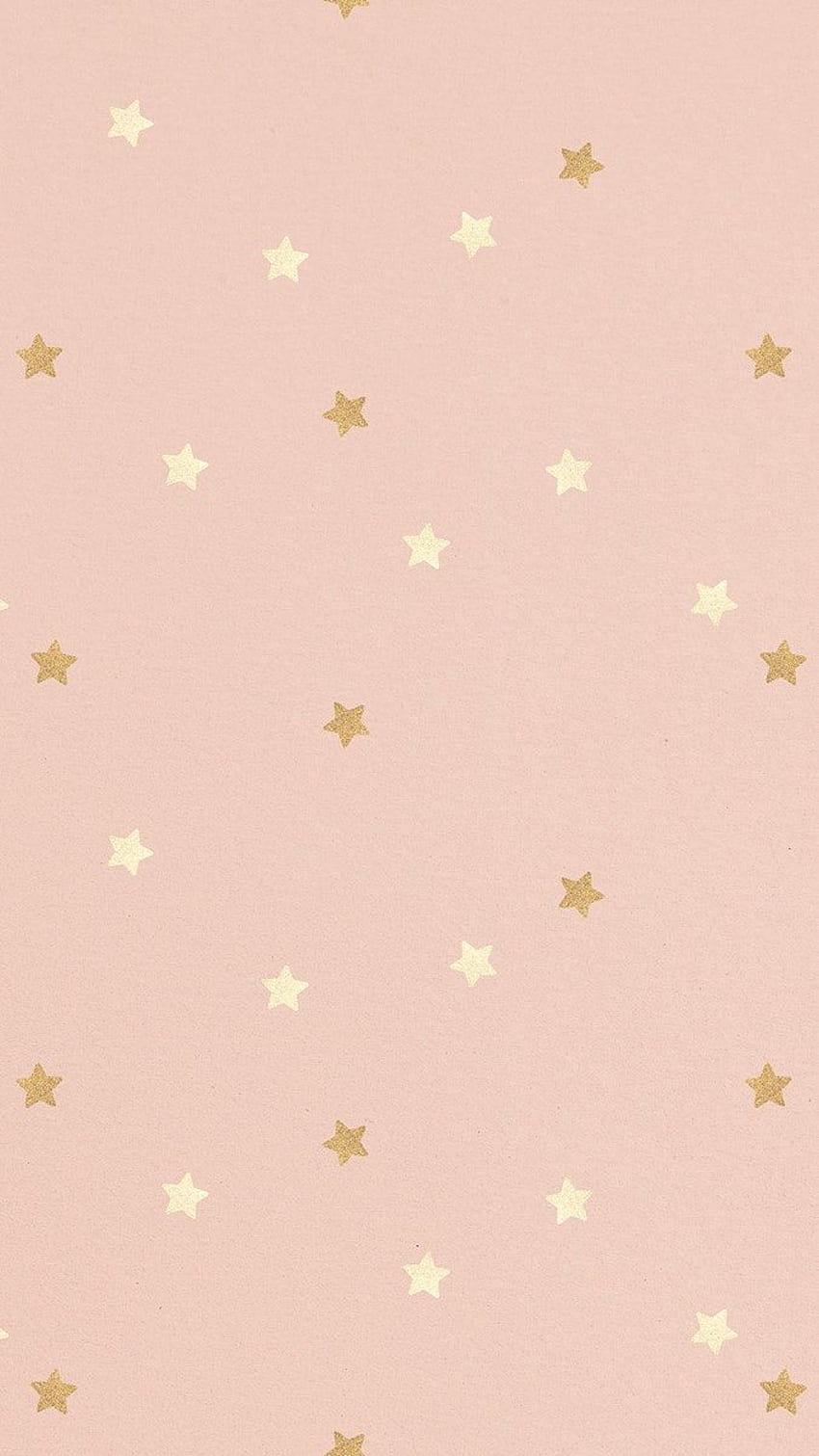 Shimmering gold star patterned background. / NingZk V. iPhone pattern, Pastel pink , Pink iphone HD phone wallpaper