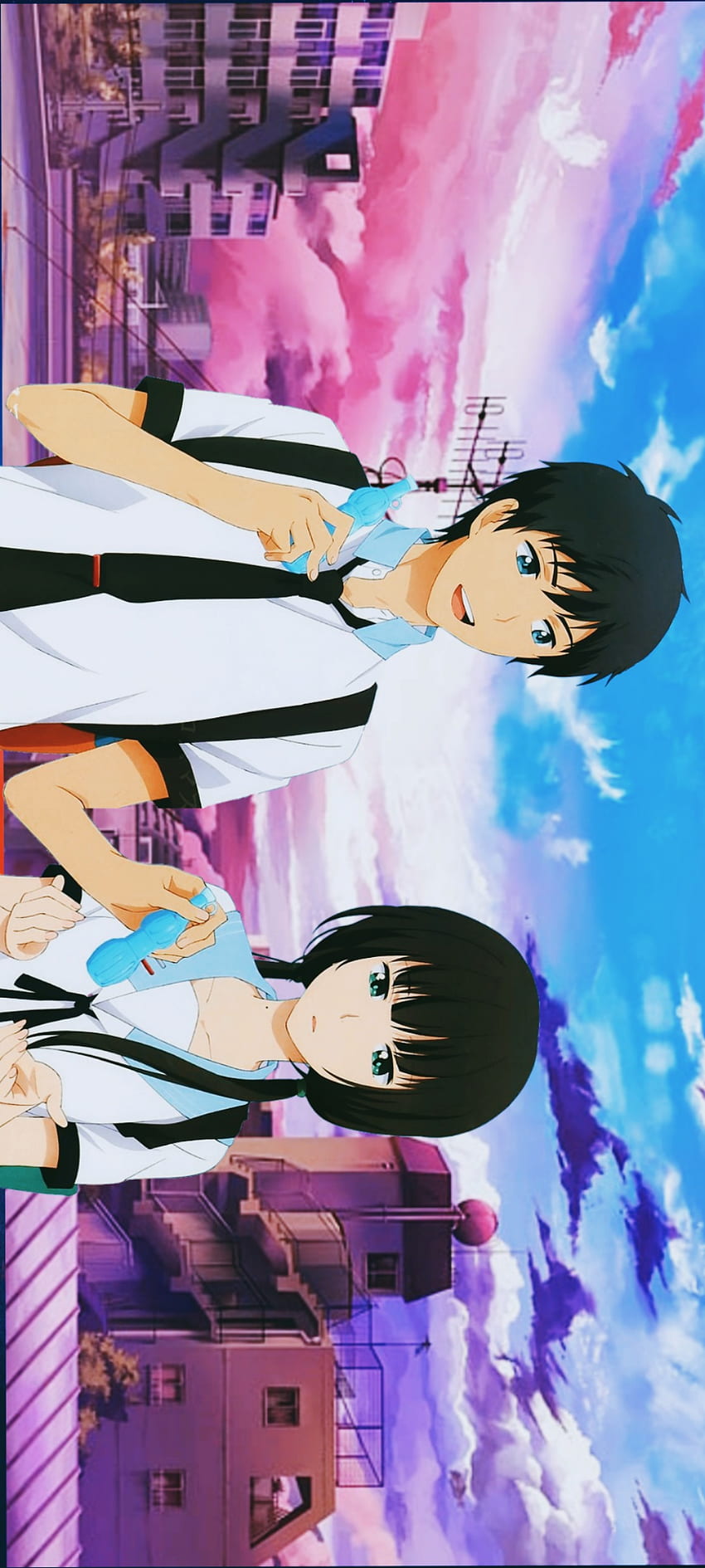 Kaizaki y hishiro, arata kaizaki, love, romance, waifu, chizuru hishiro, anime, ReLIFE HD phone wallpaper