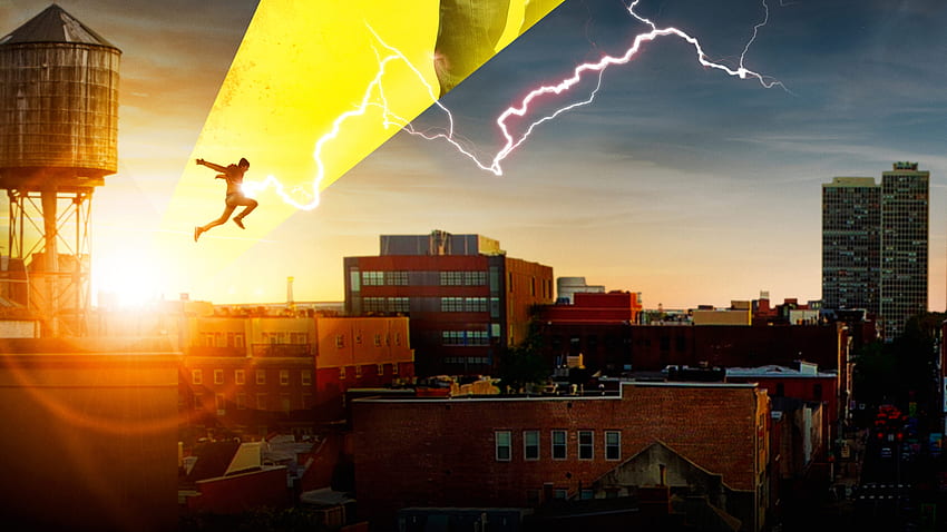 Shazam 4444×2500 2019, Yellow Lightning HD wallpaper