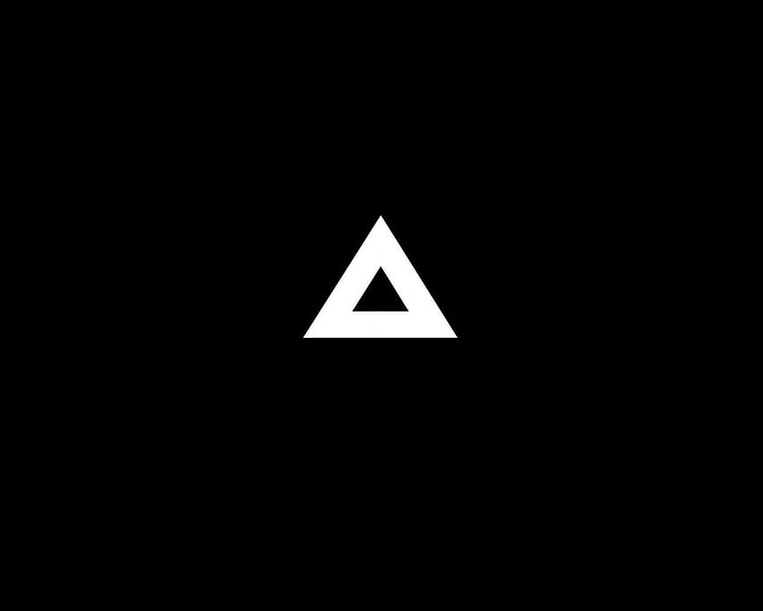 триъгълник, минимализъм, черно, бял стандартен фон 5:4, 1280X1024 черно и бяло HD тапет