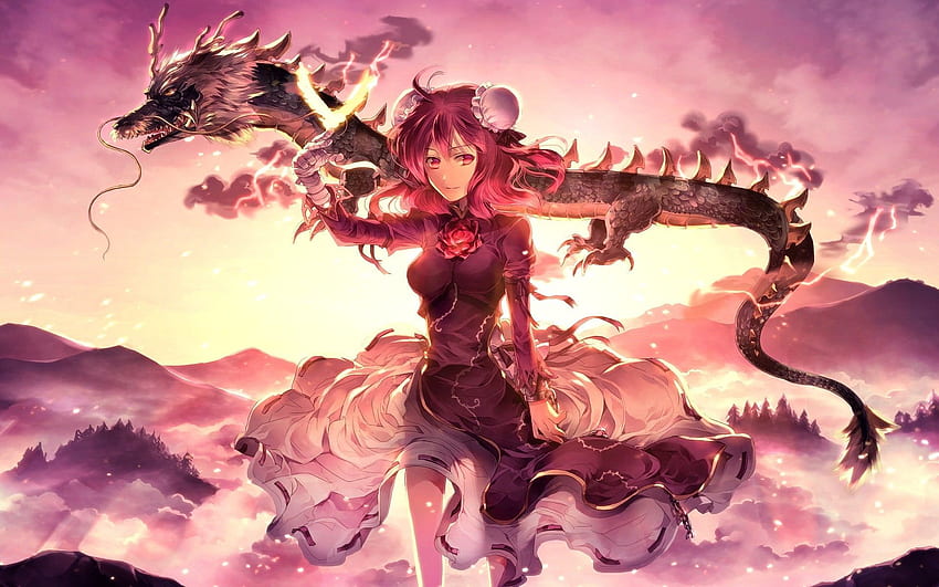 Dark anime dragon girl HD wallpapers | Pxfuel