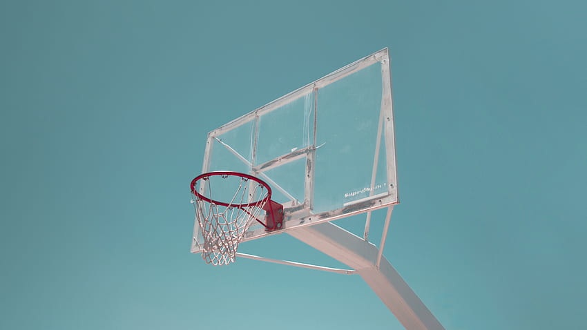 pierścionek do koszykówki, siatka do koszykówki, minimalistyczny, koszykówka u 16:9 tło Tapeta HD