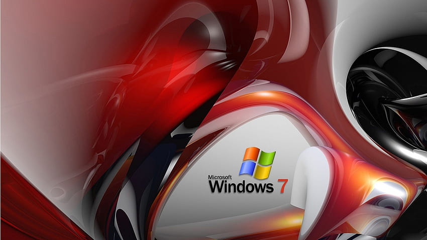 Windows 7, Windows 7 Merah Wallpaper HD