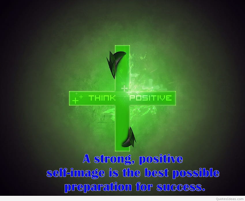 Think positive quote HD wallpaper