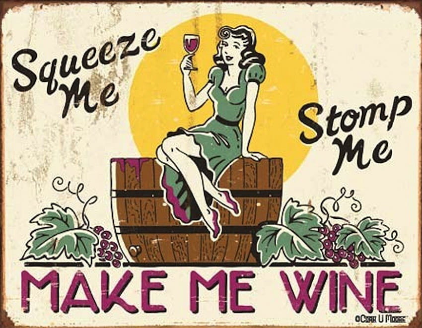 Make Me Wine, alkohol, beczka, humor, kobieta, napój, wino Tapeta HD