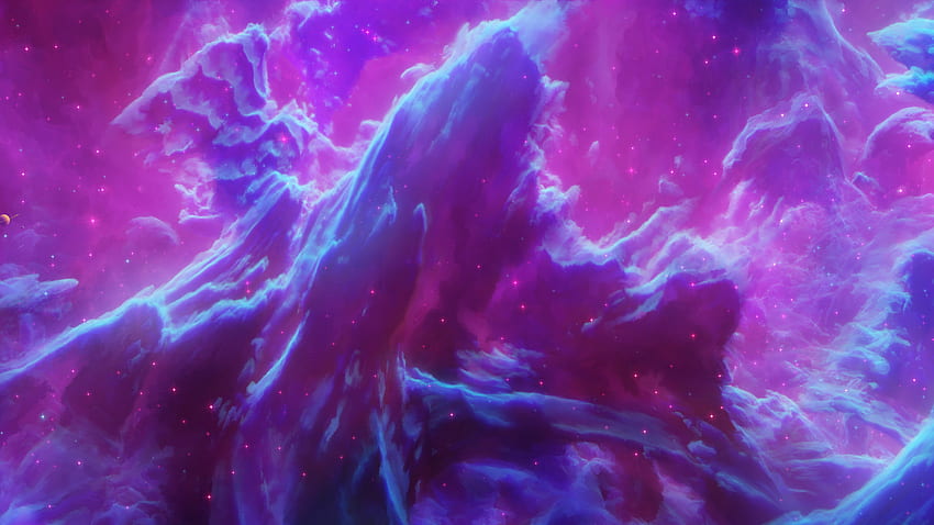 Purple Space Stars 1440P Resolution, , Background, and, Blue Purple Space HD тапет
