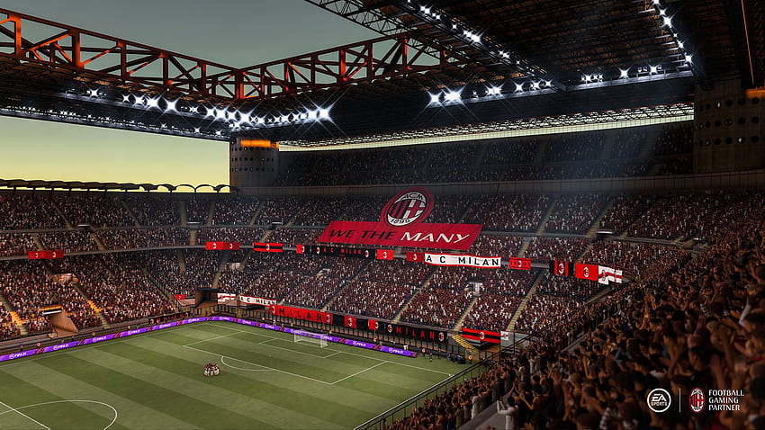 Milan i Electronic Arts ogłaszają wieloletnią współpracę, Rossoneri i San Siro pojawią się w grze FIFA. Rossoneri Blog Wiadomości AC Milan, stadion San Siro Tapeta HD