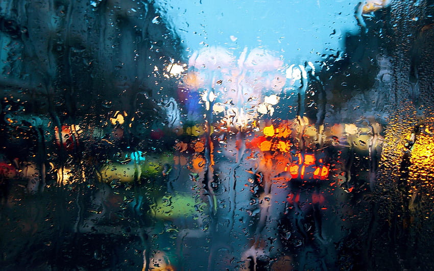 Aesthetics Rainy City HD wallpaper