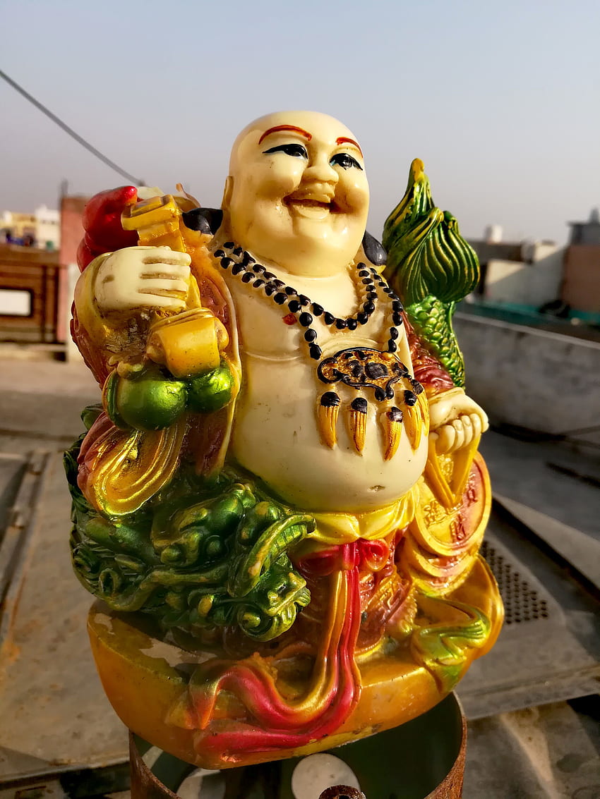 scorta di buddha, ridendo, ridendo buddha, sorridente Buddha Sfondo del telefono HD