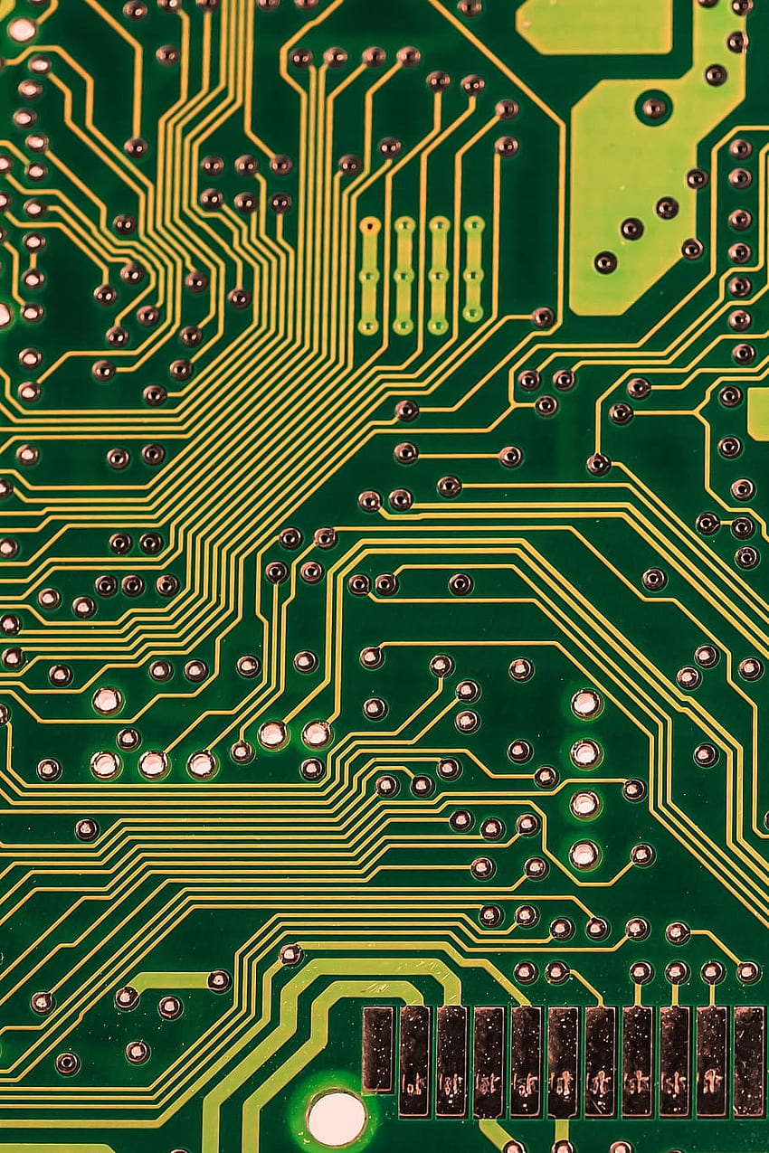 : green and black circuit board, computer, chip, data processing, Circuit Board Phone HD phone wallpaper