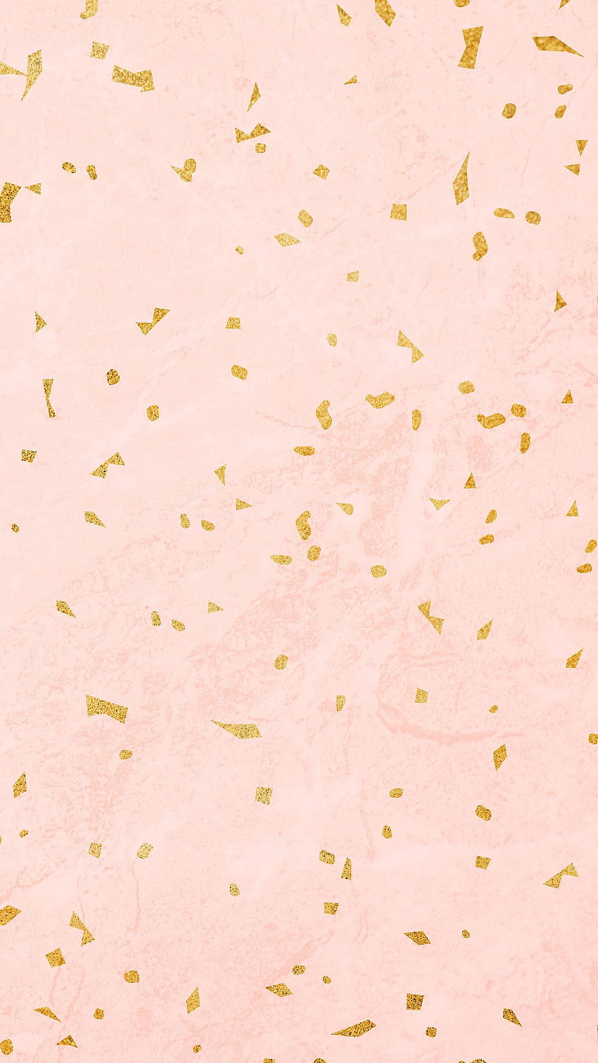 Gold confetti coral pink marble. Royalty illustration HD phone wallpaper