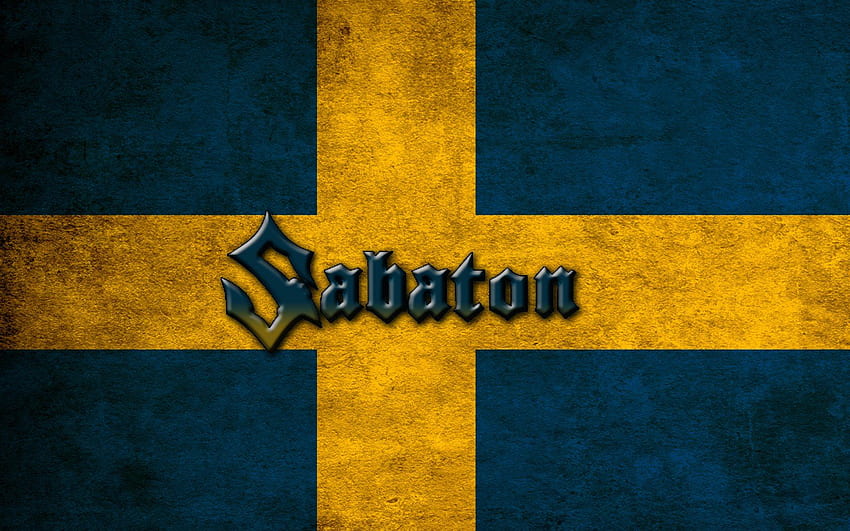 Sabaton Шведско знаме. HD тапет