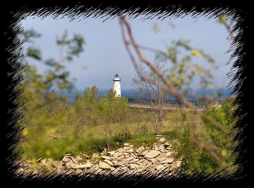 Manistee Lighthouse 1, lighthouse, scenery, graphy, manistee, seascape, , lake michigan HD wallpaper