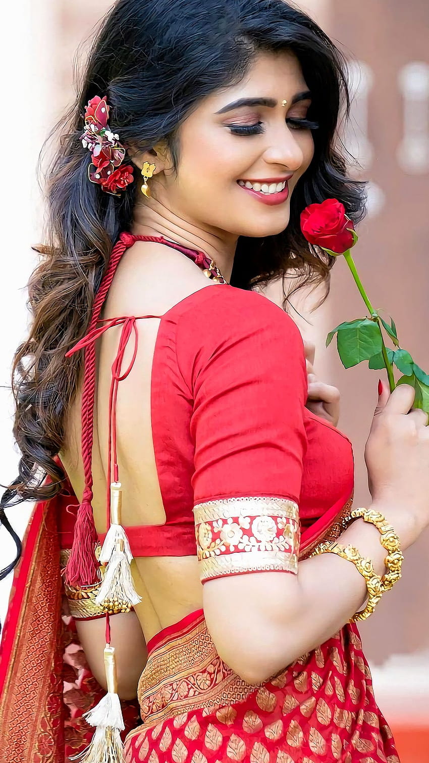 Aditi prabhudeva, 사리 아름다움, 칸나다어 여배우 HD 전화 배경 화면