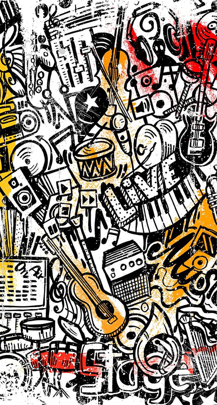 Gagan Kotyan en . Música, Doodle de música, arte vectorial fondo de pantalla del teléfono