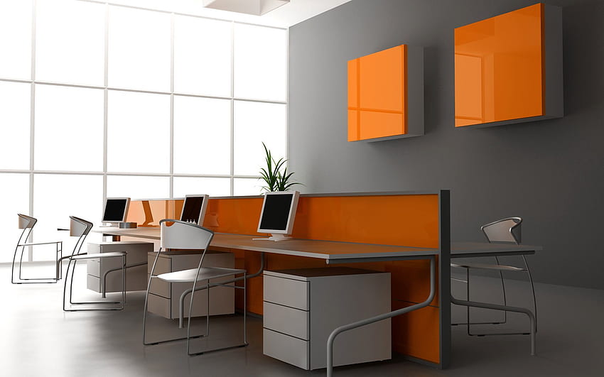 Office, , , Style, Modern, Up To Date, Tables, Computers HD wallpaper