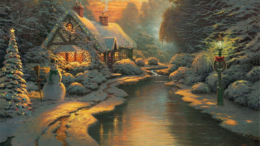 winter snowmen christmas lol – Nature Winter , Winter 1920x1080 HD wallpaper