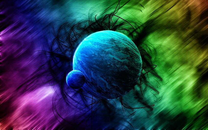 Abstract, Rainbow, Multicolored, Motley, Flash, Ball, Iridescent HD wallpaper