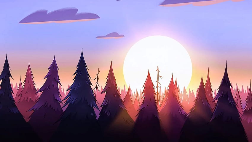 GRAVITY FALLS disney family animated cartoon series comedy, Cartoon Sunset Aesthetic HD wallpaper