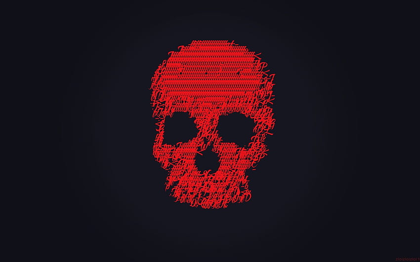 skull, glitch art, minimal, dark red, 16:10, , , background, 6682 HD wallpaper