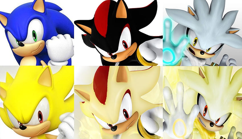 Sonic, Shadow, and Silver Sonic Shadow and Silver Super forms, Sonic All Forms HD wallpaper
