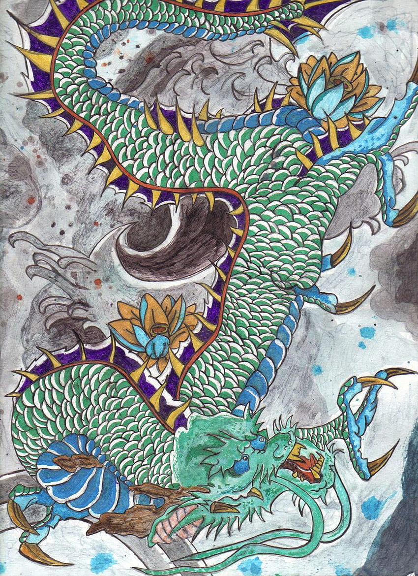 Traditional Japanese Dragon Art Best Details. Art and Design HD phone wallpaper