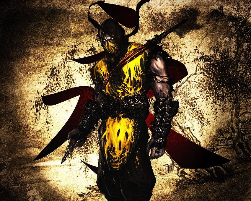 Escorpión del engaño de Mortal Kombat fondo de pantalla