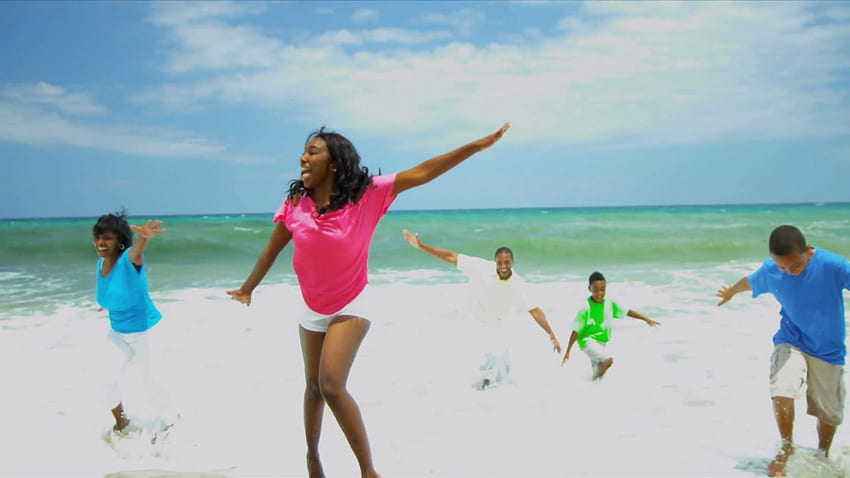 African american family spending summer holiday together on beach ., Family Travel HD wallpaper