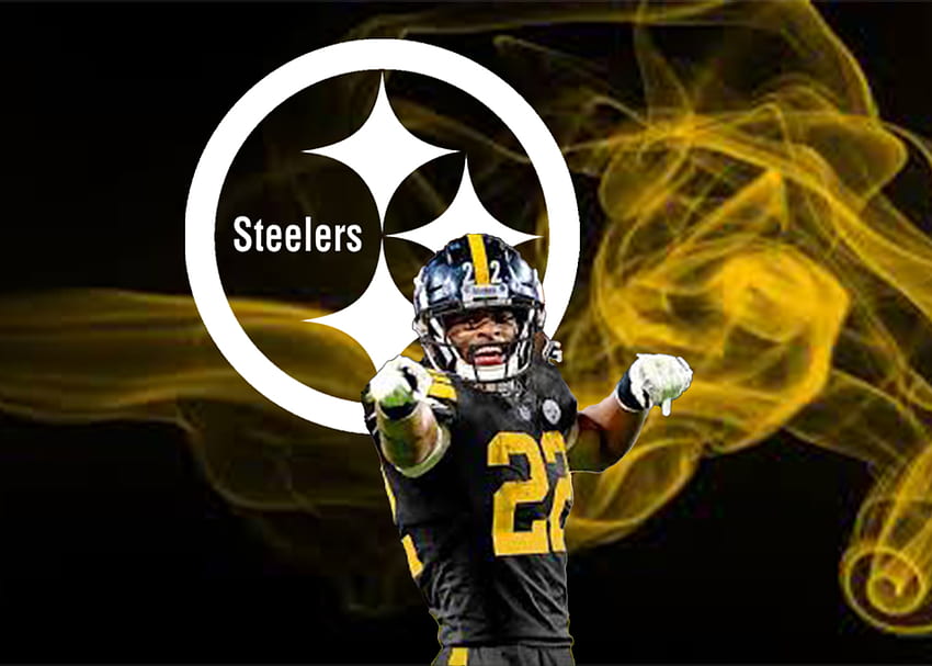 Najee Harris, Fußballhelm, Sporttrikot, NFL, Steelers HD-Hintergrundbild