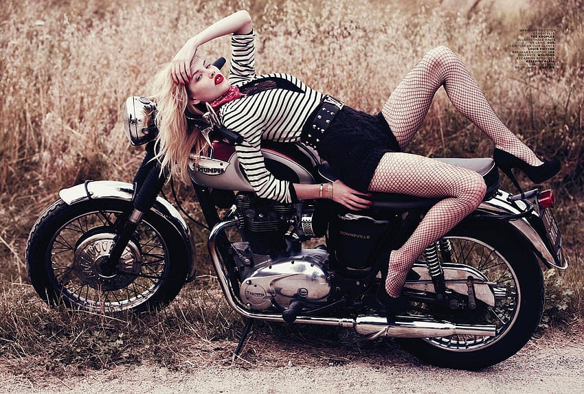 Ashely Smith, motorcycle, cute, teen, crotch rocket HD wallpaper