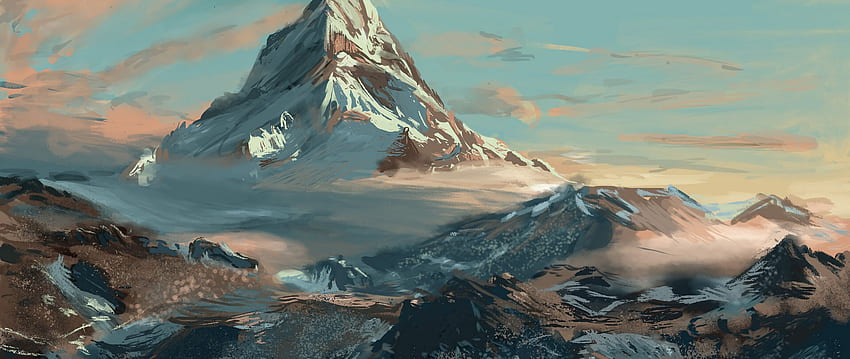 Mountain Illustration Quad HD wallpaper | Pxfuel